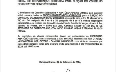 Treze convoca Assembleia Geral para eleição do Conselho Deliberativo do biênio 2026/2028